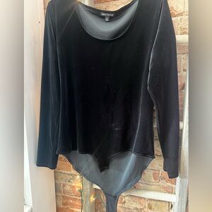 J. Crew Black Velvet Bodysuit